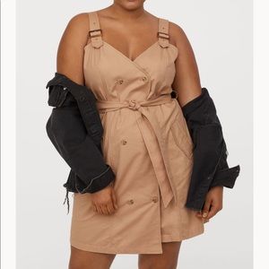 Cotton bib overall dress